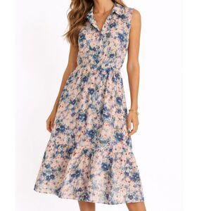 The Korner Emily in Paris floral watercolor midi dress NWT SIze X-Large